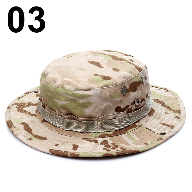 Camo Boonie Hat For Hiking Camping Trekking Backpacking Outdoor Travel Hat For Summer Autumn Spring, Sun Protection + Moisture Wicking