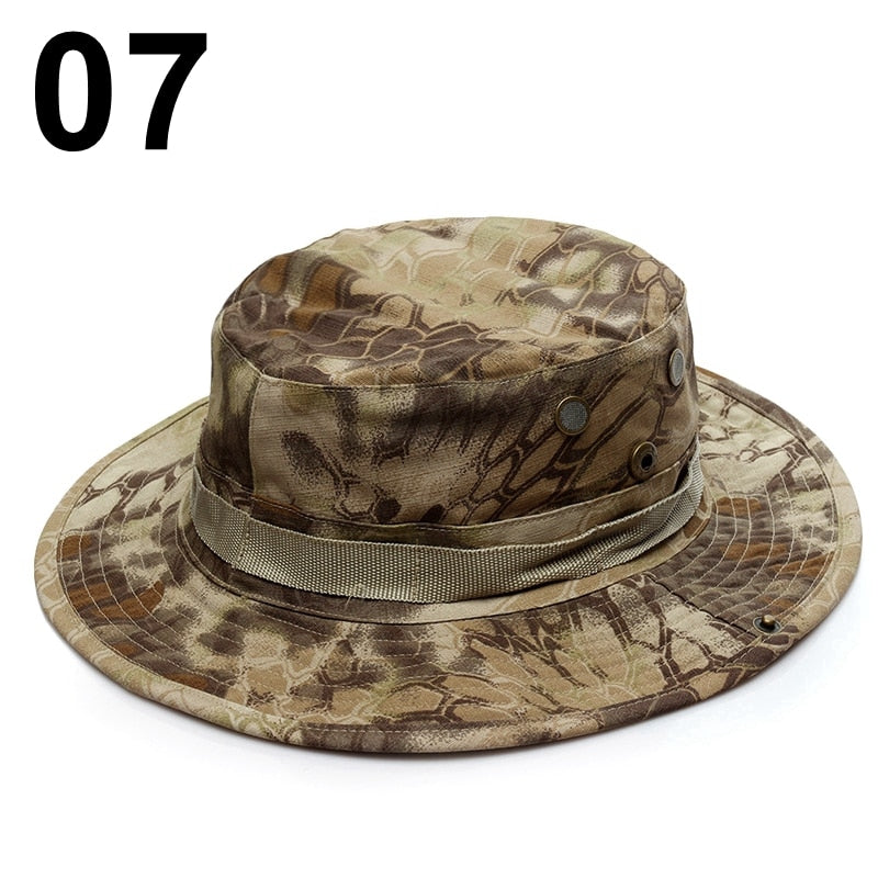 Camo Boonie Hat For Hiking Camping Trekking Backpacking Outdoor Travel Hat For Summer Autumn Spring, Sun Protection + Moisture Wicking