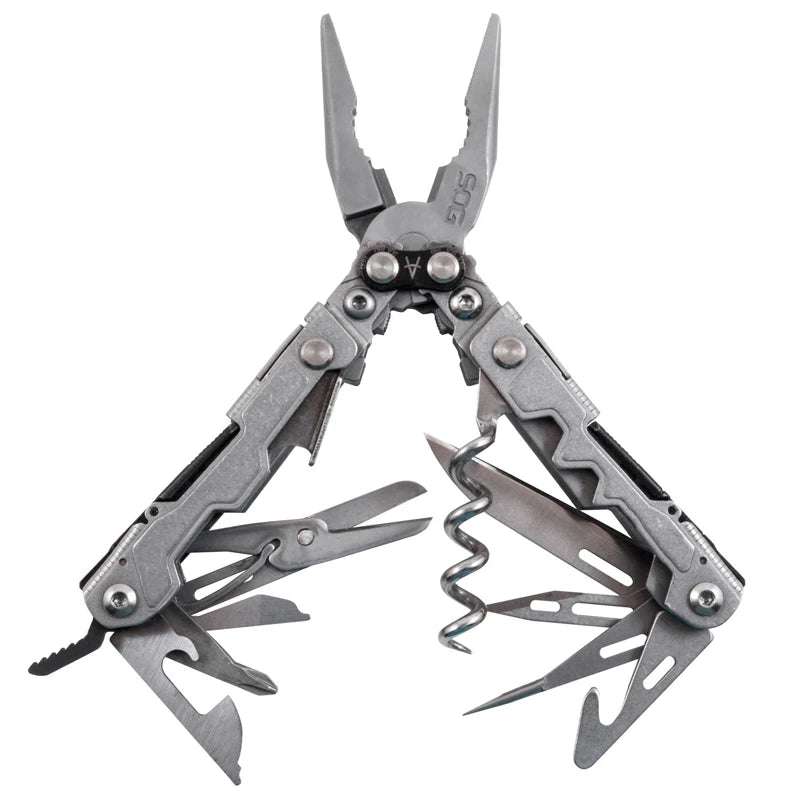 SOG Power Litre 17 in 1 Multi-Tool Pocket Mini Folding Pliers EDC Multi-Tool Camping Gadget Survival Tools Outdoor Gear Camping Gadgets