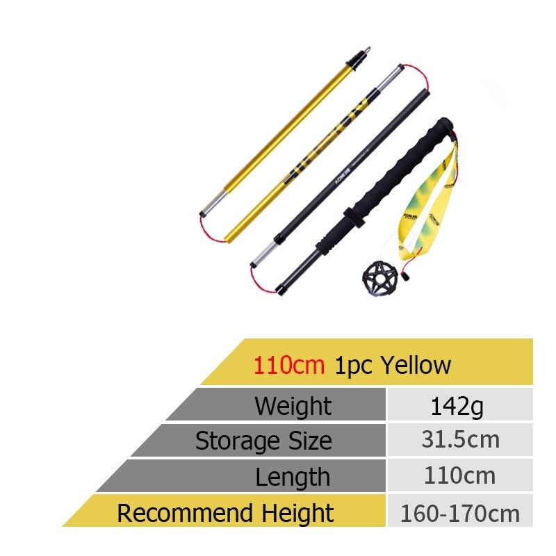 Ultralight Nordic Walking Poles Carbon Fiber Trekking Poles For Hiking, Backpacking - Straight Pole Walking Sticks 110cm/120cm