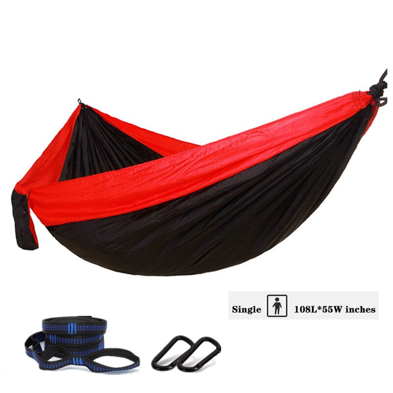 Lightweight 106"x 55" Portable Travel Hammock For Camping Hiking - Parachute Nylon with Tree Straps Carabiners