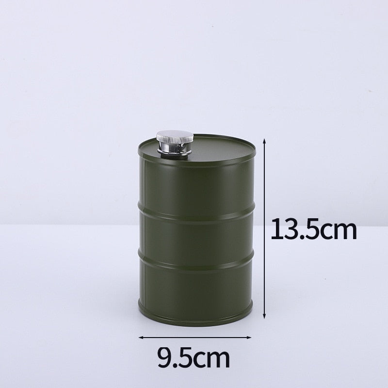 Vodka Oil Drums Drink Canister For Vodka 25oz Oil Barrel Whiskey Jug Portable Stainless Steel Alcohol Liquor Outdoor Travel Hip Flask 