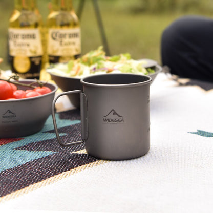 Lightweight Titanium Camping Cup Coffee Mug Travel Hiking Picnic Garden Outdoor Tableware