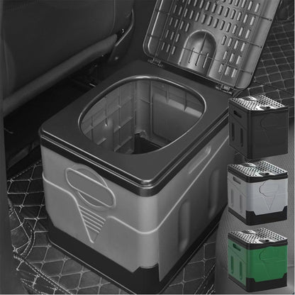 Travel Portable Car Emergency Toilet - Folding and Compact Outdoor Toilet with Concealed Tank and Cover for Outdoor Activities