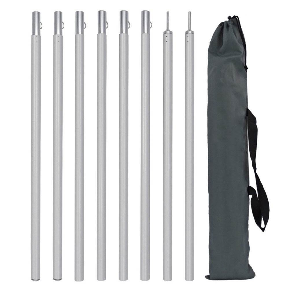 Adjustable Tent Awning Poles For Camping Tarps Canopies etc Lightweight Aluminum Tarp Support Rods with Storage Bag