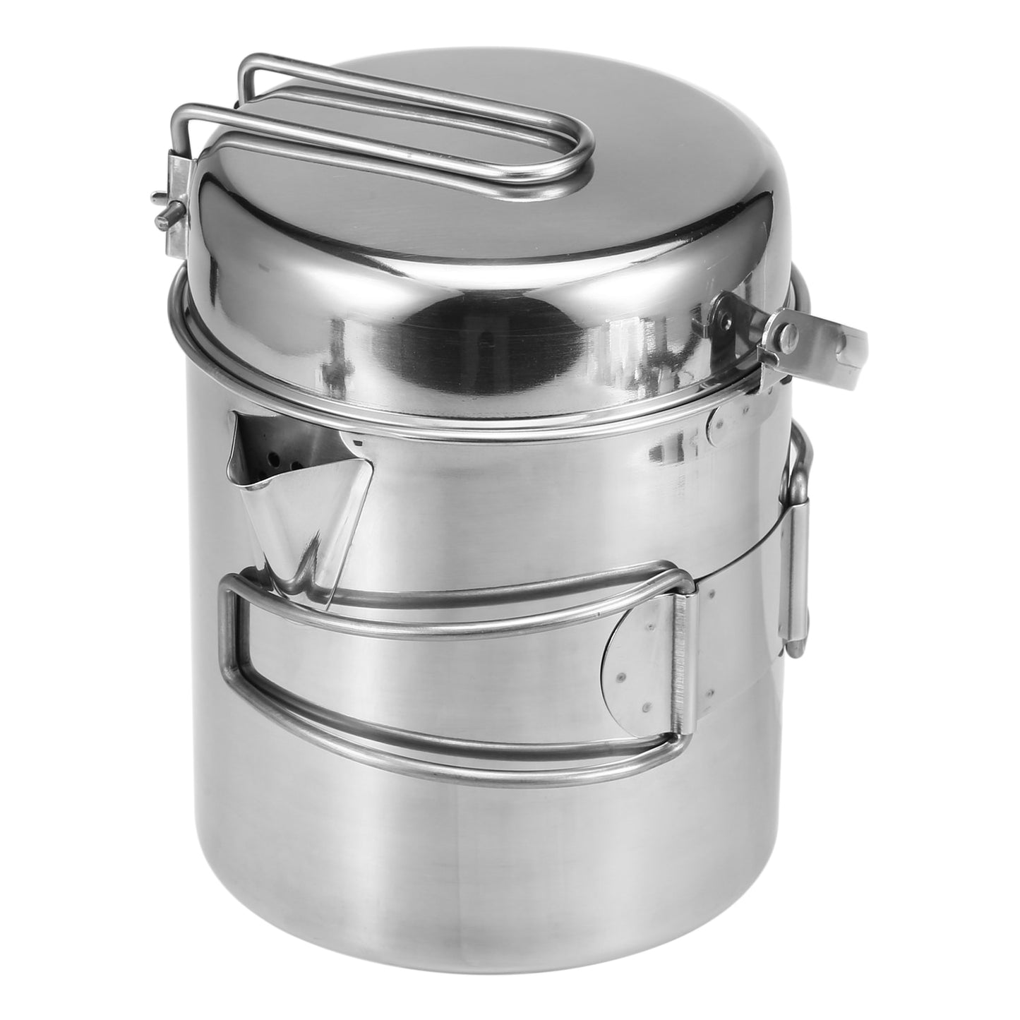 1L Stainless Steel Camping Cook Pot Kit: A Durable and Versatile Pot & Pan Set for Your Outdoor Cooking Needs