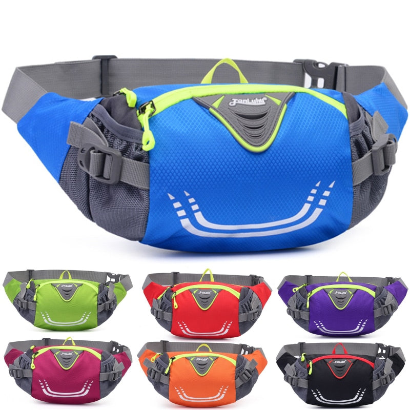 Expandable Hiking Waist Bag Fanny Pack Multi-Purpose Outdoor Belt Pouch Waist Pack For Cycling Running Fishing Gym Sport Fitness With Water Bottle Pocket