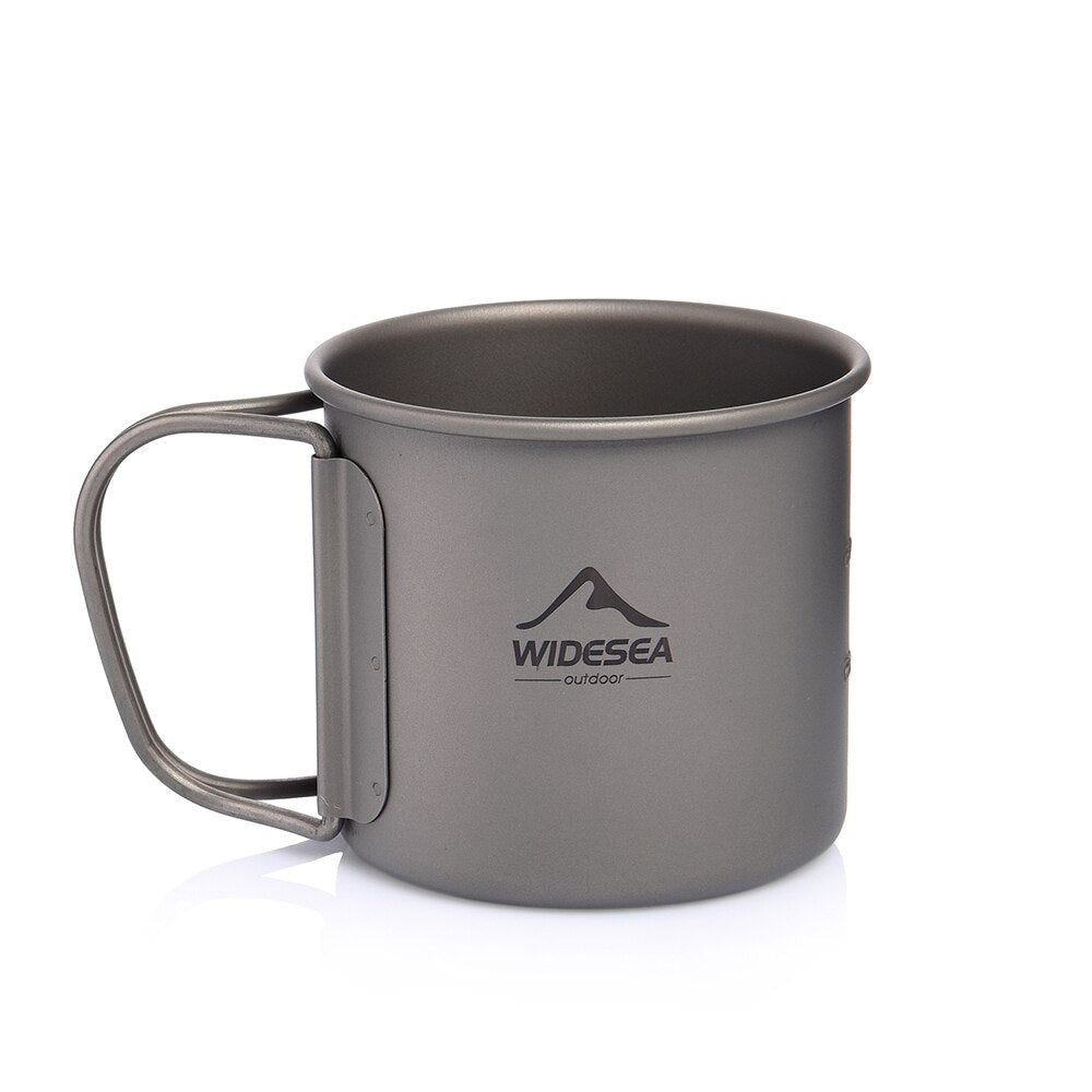 Lightweight Titanium Camping Cup Coffee Mug Travel Hiking Picnic Garden Outdoor Tableware