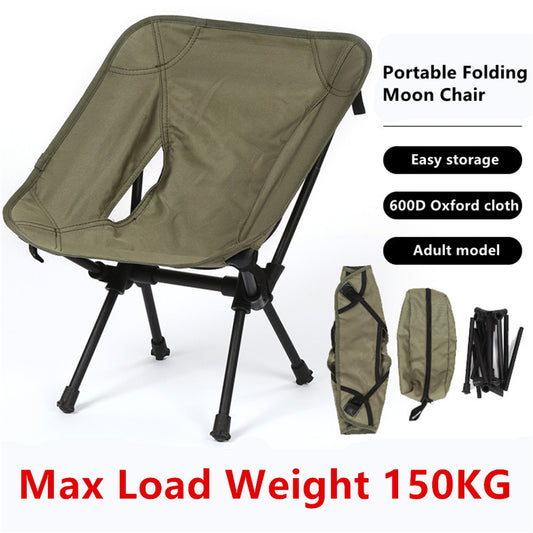 Ultralight Portable Folding Chair Outdoor Camping Detachable Fishing Chair Travel Picnic Seat Tools Beach Foldable Moon Chair