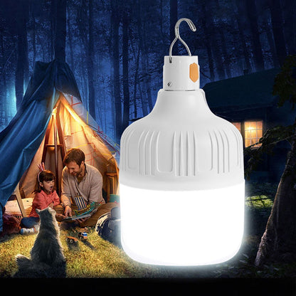 Portable Camping Lights Rechargeable Lamp - Bright, Durable and Versatile - Lantern, Flashlight and Emergency Bulb in One