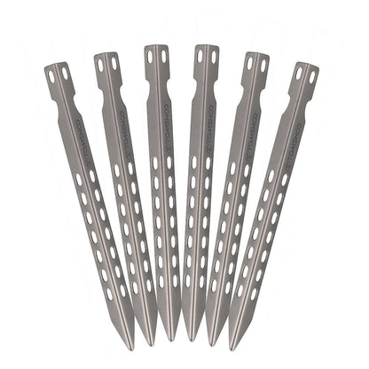 Ultralight Titanium Tent Pegs Super Strong Windproof Lightweight 6.3" Tent Pegs For Camping Hiking 4/6/8/12 Pack