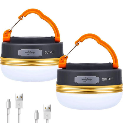 Portable 10W LED Camping Lantern with USB Rechargeable Battery and 3 Lighting Modes for Travel, Hiking and Emergency