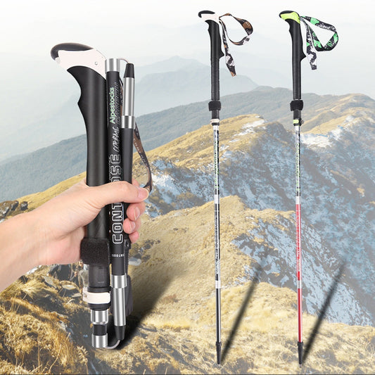 Telescopic Quick Lock Carbon Fiber Trekking Pole Ultralight Collapsible Portable Hiking Sticks For Backpacking Hiking Walking