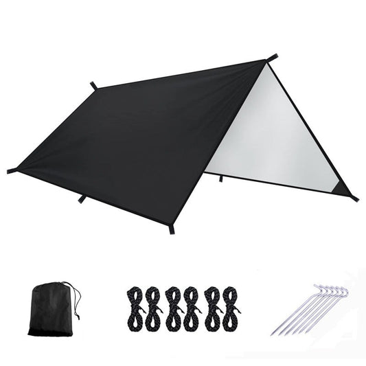 Lightweight Waterproof 3x3m Hammock Tarp Portable Rain Shelter Shade Sail For Camping Hiking & Backpacking