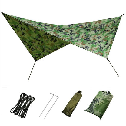 Lightweight Camping Tarp Canopy Shade Sail Waterproof Hammock Awning Bivvy Shelter For Hiking Backpacking Outdoor Survival