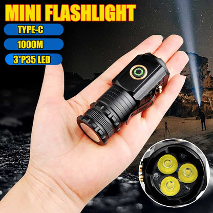 Small Body, Big Surprise - Powerful LED Flashlight Rechargeable Mini EDC Tactical Torch With Power IndicatorSmall Body, Big Surprise - Powerful LED Flashlight Rechargeable Mini EDC Tactical Torch With Power Indicator