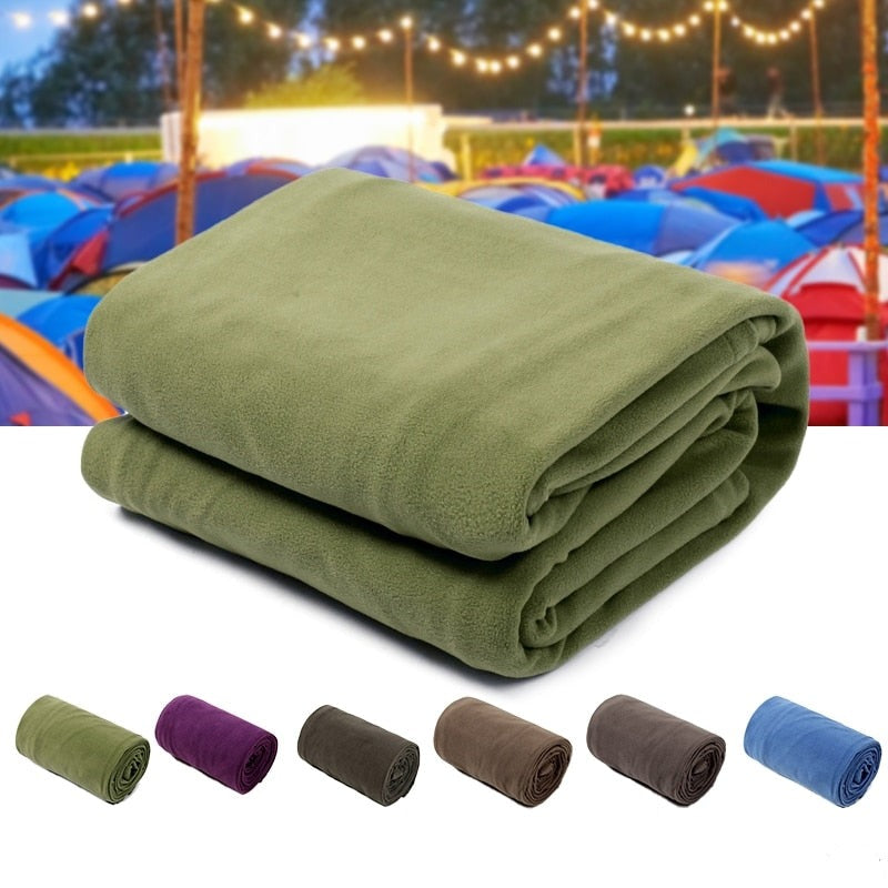 Lightweight & Portable Zipped Polar Fleece Sleeping Bag Cozy & Warm Sleeping Bag/Liner For Camping 180x80cm With Carry Bag